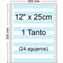 BASIC PAPEL CONTINUO PAUTADO 12" x 25cm 1T 2.500-PACK 1225P1